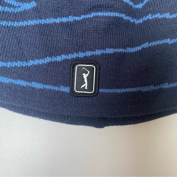 PGA Tour Men’s/Womens Navy Blue Beanie with Pom Pom, OS - Picture 3 of 8